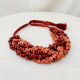 Handcrafted Jewelry Brown Swirl Stone Necklace
